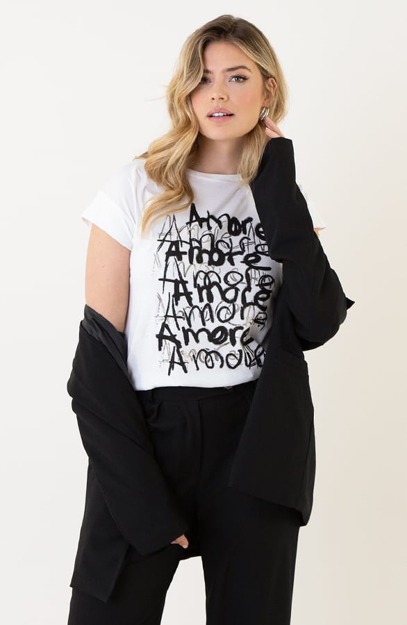 Amore T-Shirt Zwart – shoparchief, foto 12