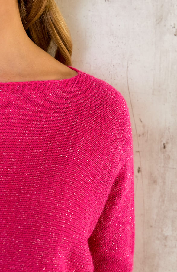 Back Bow Detail Sweater Roze – shoparchief, foto 4