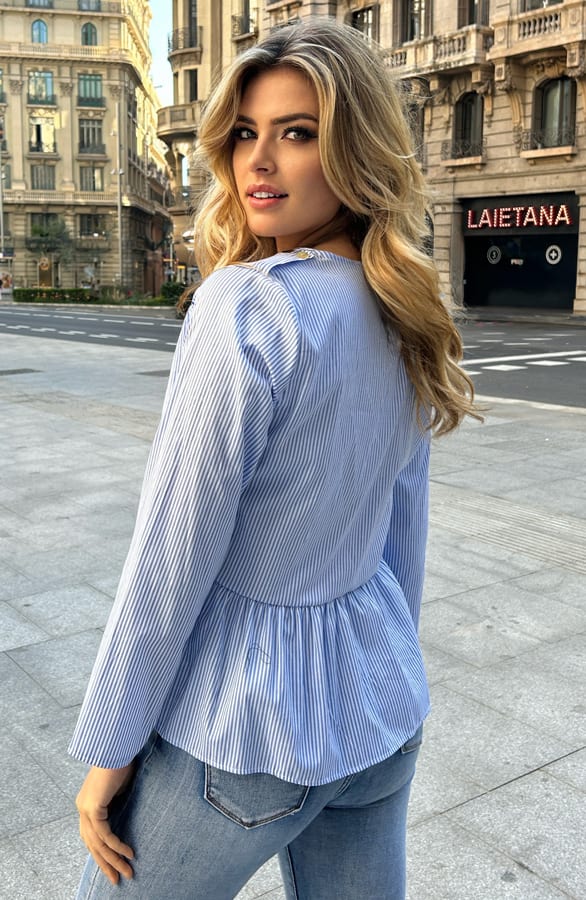 Bluse Mit Schleifchen Blue, Shoparchiv, Foto 4