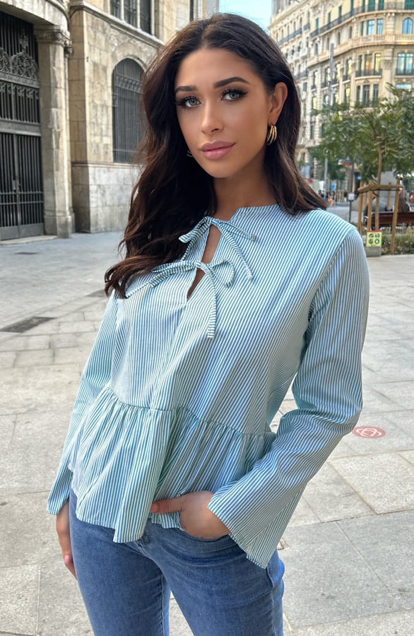 Bluse mit Schleifchen Mint, Shoparchiv, Foto 6