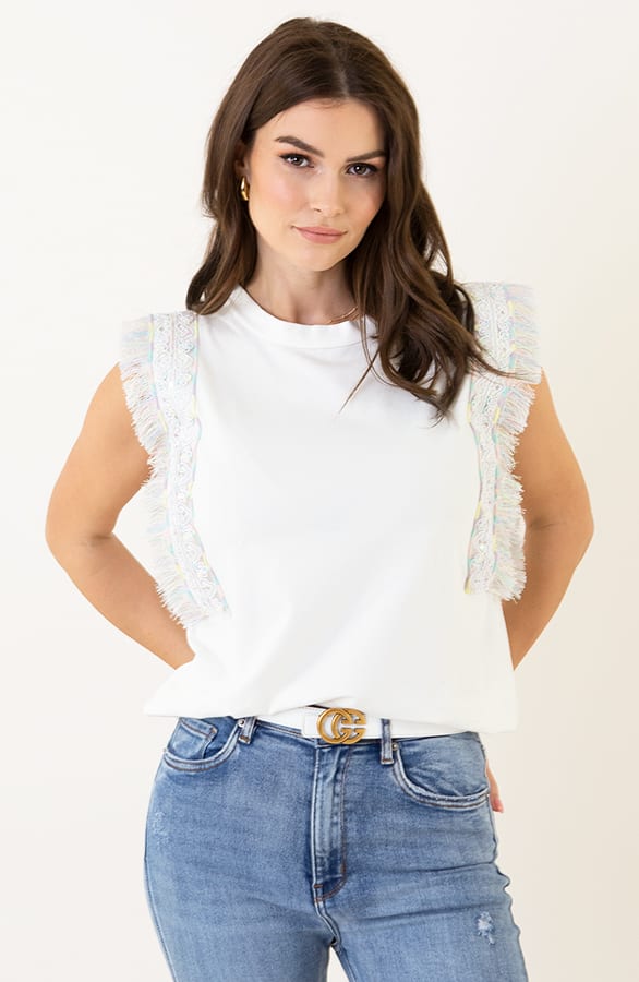 Bohemian Fringe Top Pastel – shoparchief, foto 7