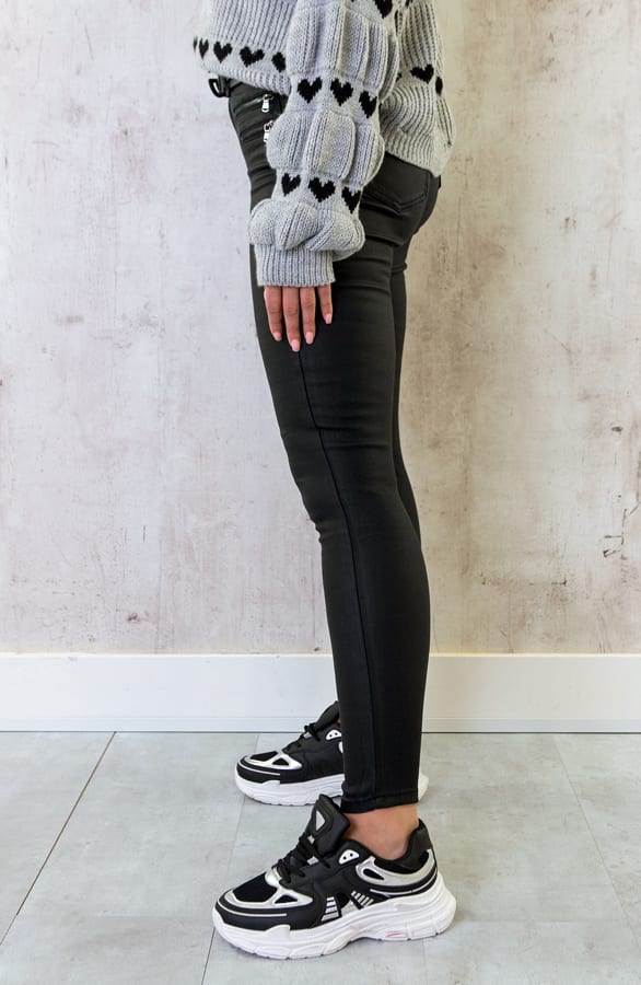 Coating Jeans Mat Zwart – shoparchief, foto 3