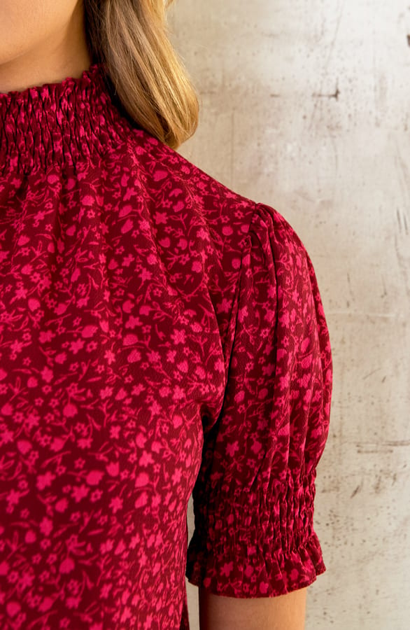 Col Top Floral Print Pink – shoparchief, foto 9