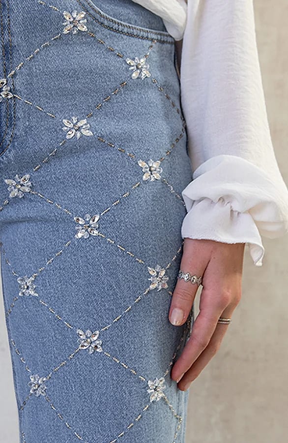 Exclusive Handmade Crystal Jeans – shoparchief, foto 4