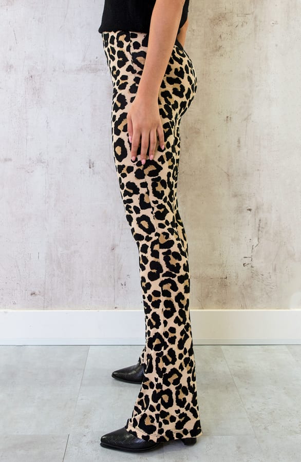 Flared Broek Panter Beige – shoparchief, foto 2