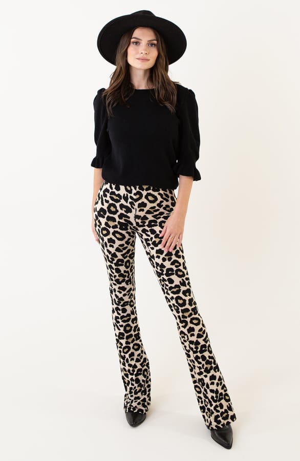 Flared Broek Panter Beige – shoparchief, foto 9