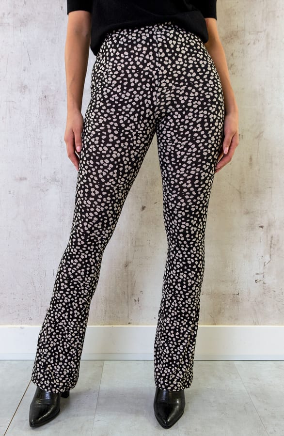Flared Broek Panterprint Zwart 2.0 – shoparchief, foto 3