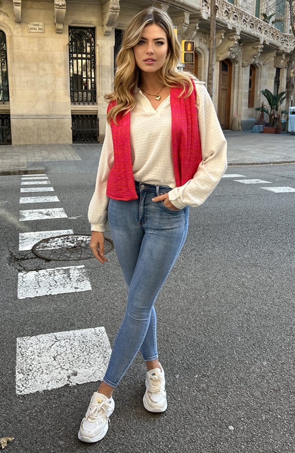 Gilet Print Bright Fuchsia – shoparchief, foto 10