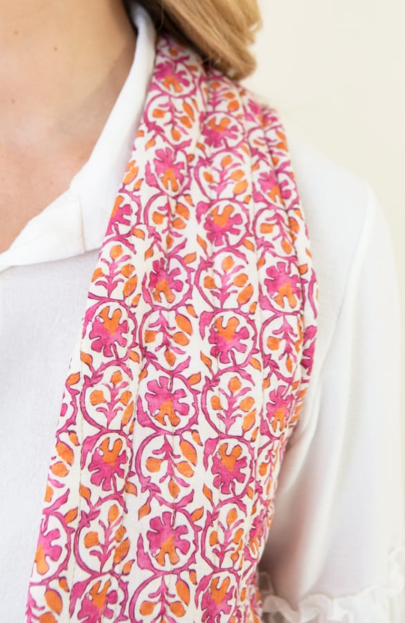 Gilet Print Fuchsia Oranje – shoparchief, foto 4