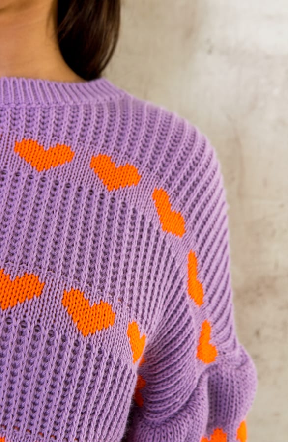 Hartjes Trui Paars Orange – shoparchief, foto 4