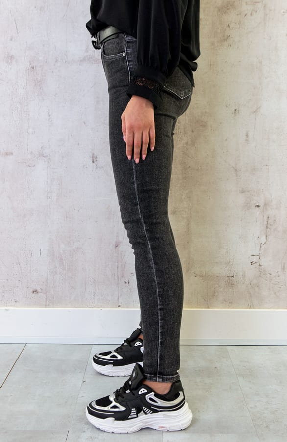 High Waisted Push Up Jeans Dark Grey – shoparchief, foto 3