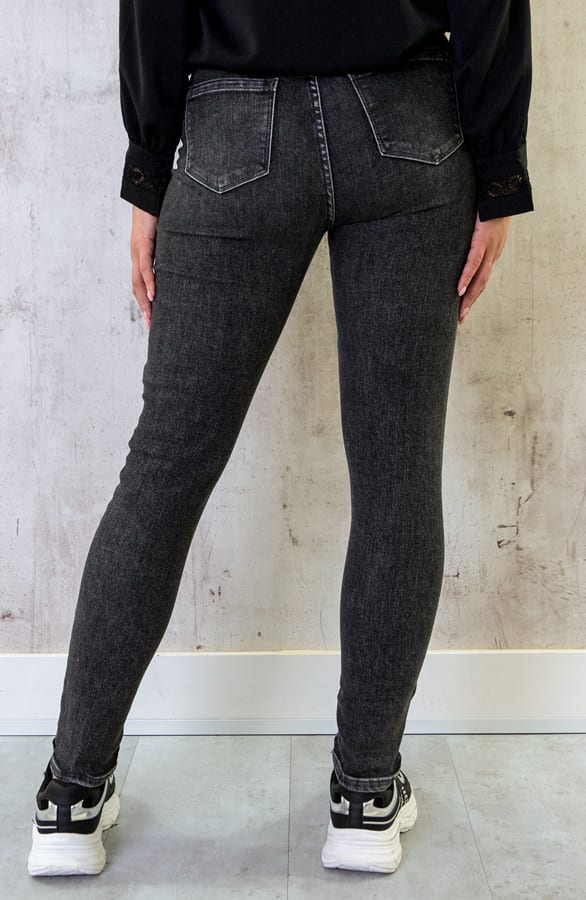High Waisted Push Up Jeans Dark Grey – shoparchief, foto 4