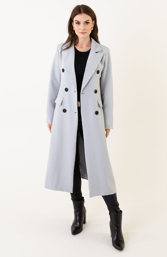 Lange Blazer Grijs – shoparchief, foto 1