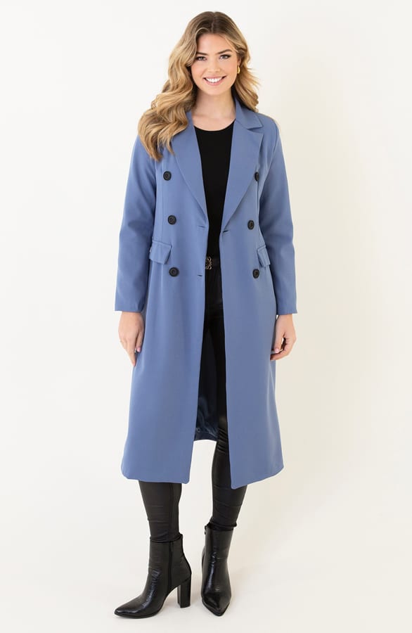 Lange Blazer Jeansblauw – shoparchief, foto 1