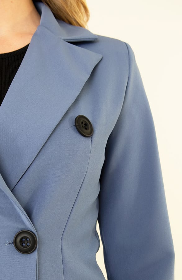 Lange Blazer Jeansblauw – shoparchief, foto 5