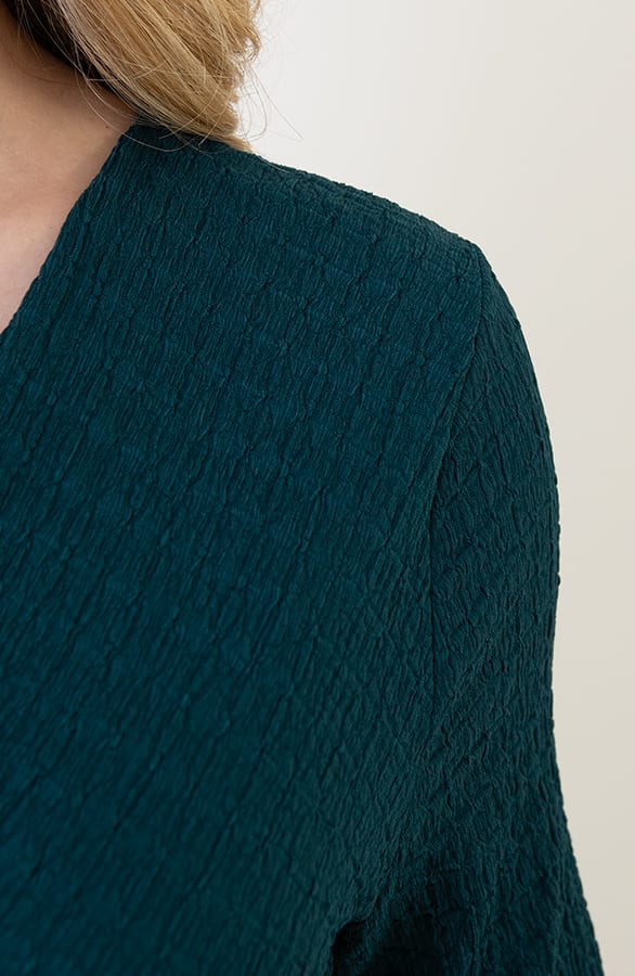 Maxi Jurk Smocked V-hals Smaragd – shoparchief, foto 6