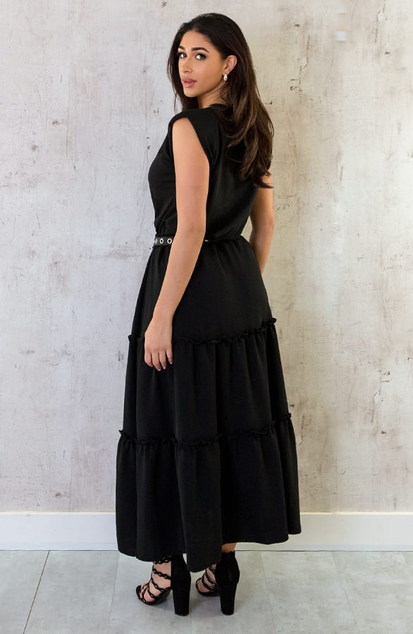 Maxi Rok Ruffle Zwart – shoparchief, foto 10