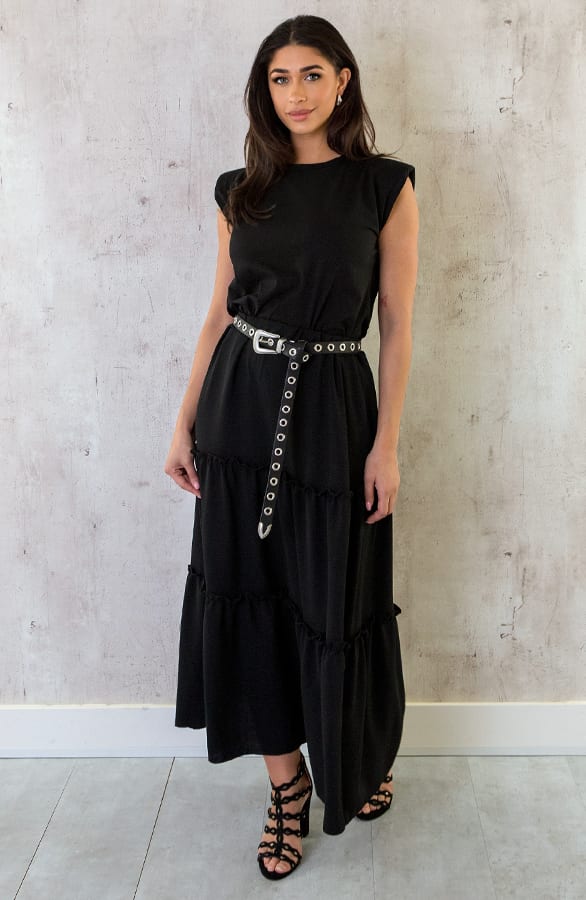 Maxi Rok Ruffle Zwart – shoparchief, foto 8