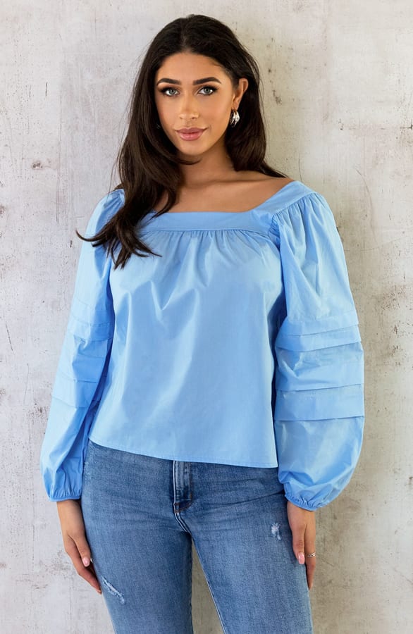 Musthave Strik Blouse Baby Blue – shoparchief, foto 2