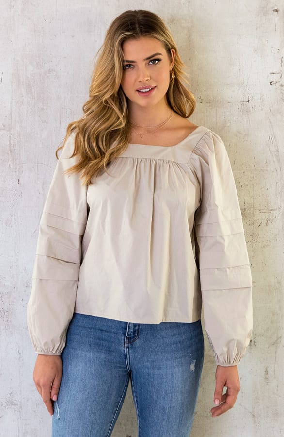 Musthave Strik Blouse Beige – shoparchief, foto 3