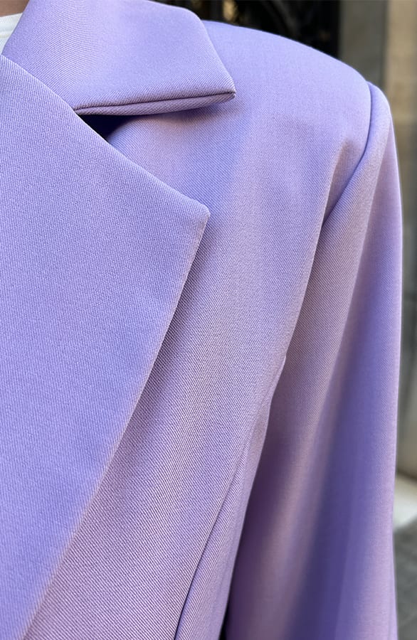 Oversized Detailed Blazer Lila – shoparchief, foto 5