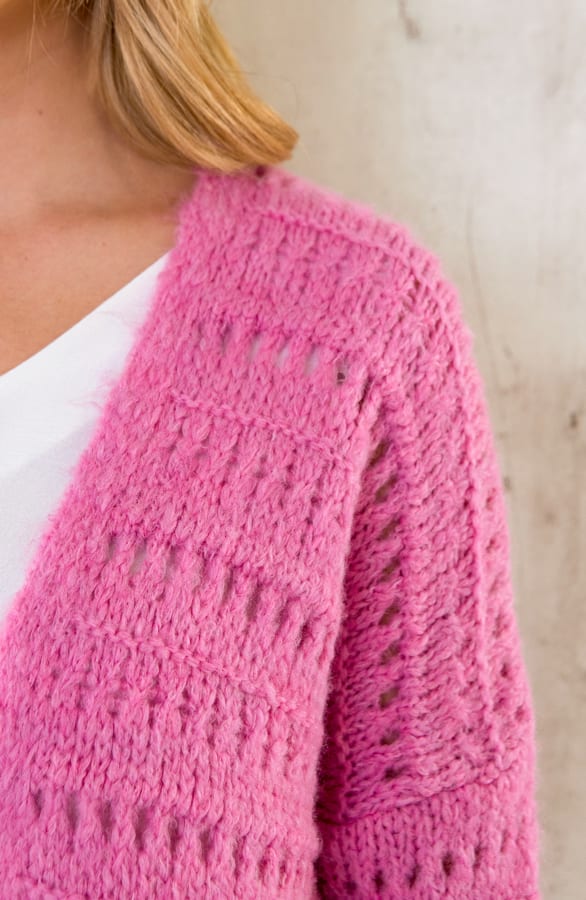 Oversized Knitted Vest Milaan Candy Pink – shoparchief, foto 9