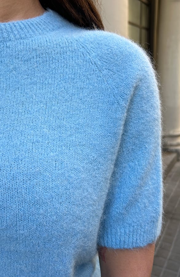 Oversized Soft Pullover Kurzarm Baby Blue, Shoparchiv, Foto 3