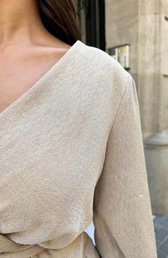 Peplum Top Luxury Beige – shoparchief, foto 4