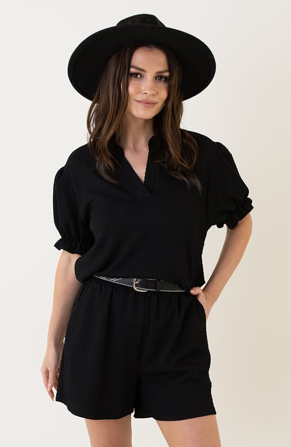 Smocked Top Sevilla Zwart – shoparchief, foto 11