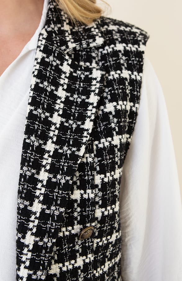 Tweed Luxury Gilet Black – shoparchief, foto 10