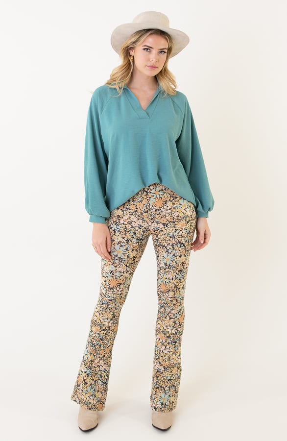 V-Hals Blouse Rome Mint – shoparchief, foto 3