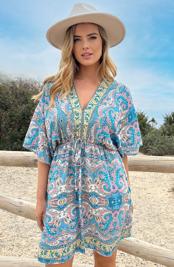 Bali Tuniek Katoen Blauw – shoparchief, foto 9
