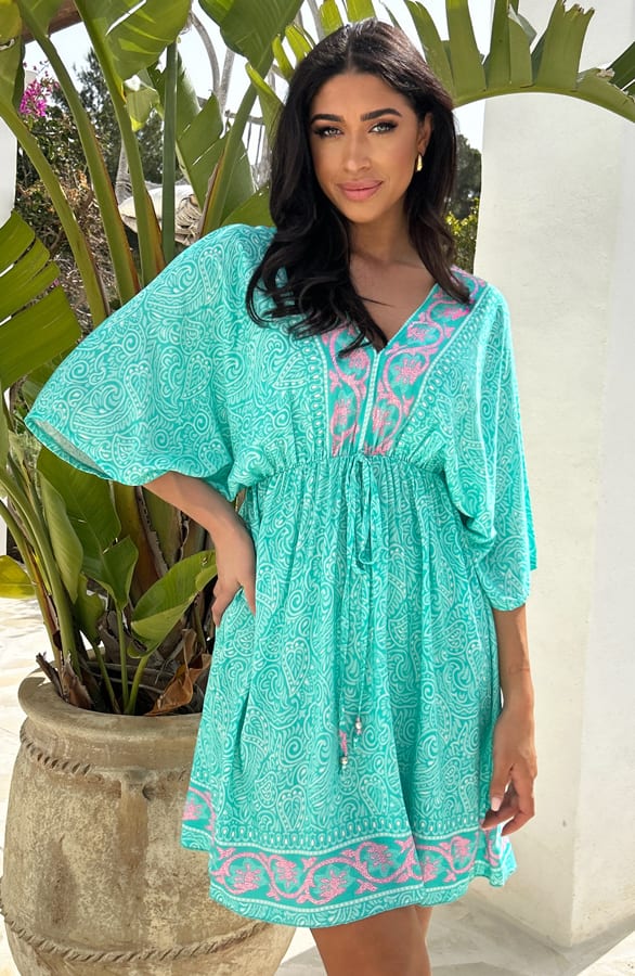 Bali Tuniek Katoen Turquoise – shoparchief, foto 1