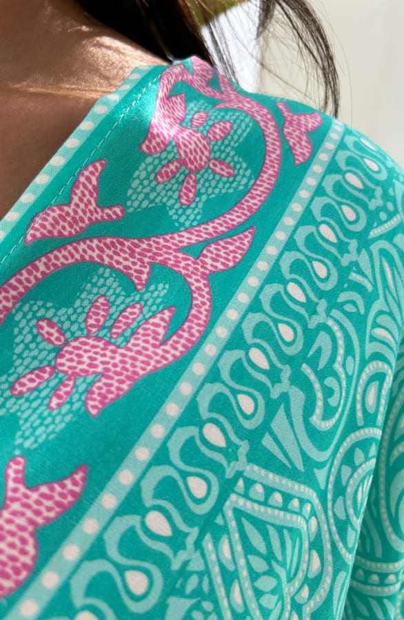Bali Tuniek Katoen Turquoise – shoparchief, foto 4