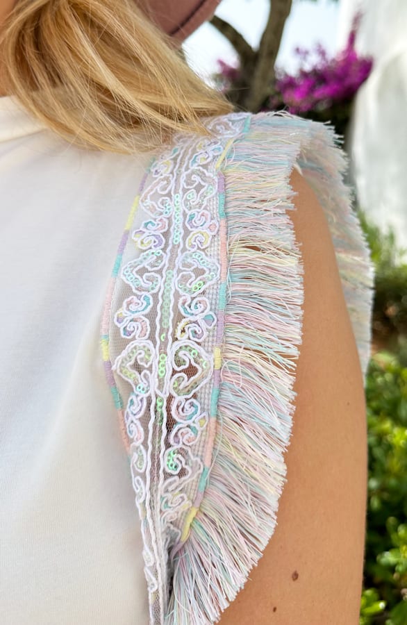 Bohemian Fringe Top Pastel – shoparchief, foto 3