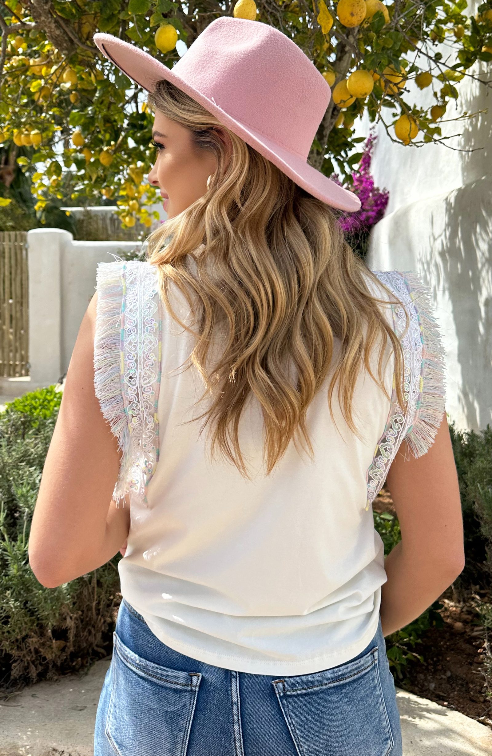 Bohemian Fringe Top Pastel – shoparchief, foto 5