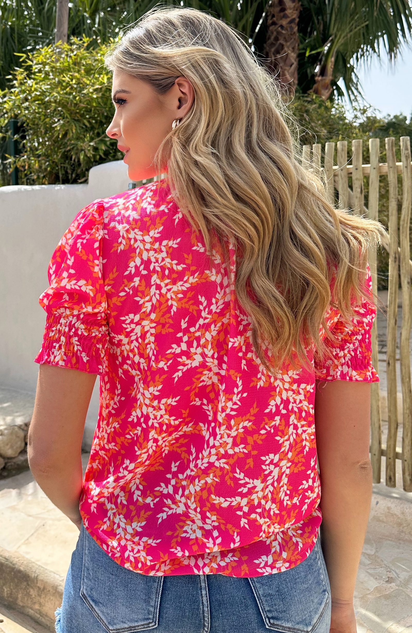 Col Top Leaves Fuchsia Oranje – shoparchief, foto 4