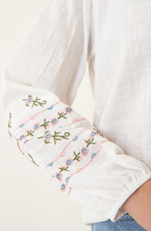 Cotton Embroidery Blouse Flower – shoparchief, foto 7
