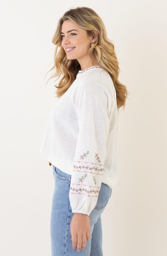 Cotton Embroidery Blouse Flower – shoparchief, foto 4
