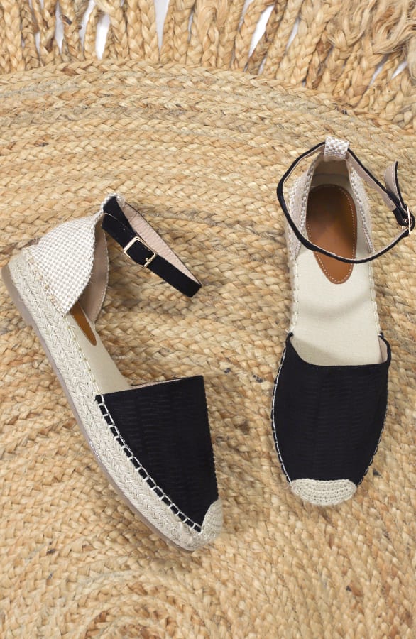Espadrilles Suède Zwart – shoparchief, foto 1