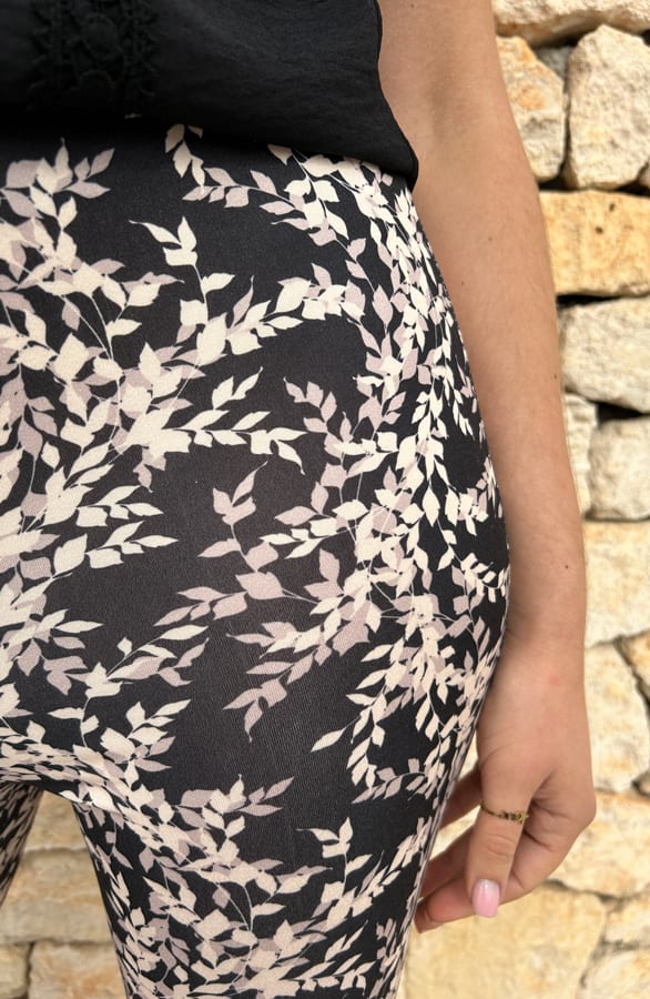 Flared Broek Leaves Black – shoparchief, foto 7