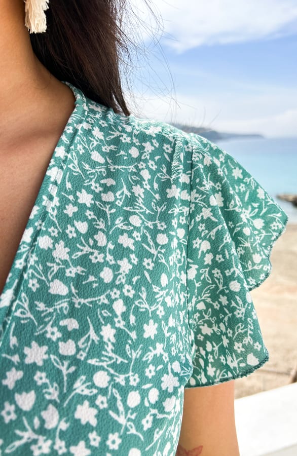 Floral Midi Jurk Mint – shoparchief, foto 5