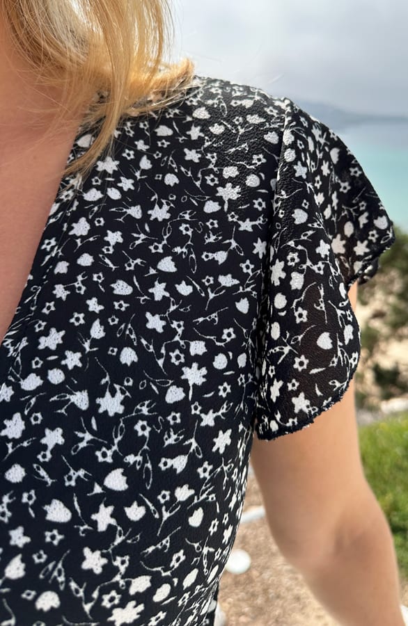 Floral Midi Jurk Zwart – jurken, foto 7