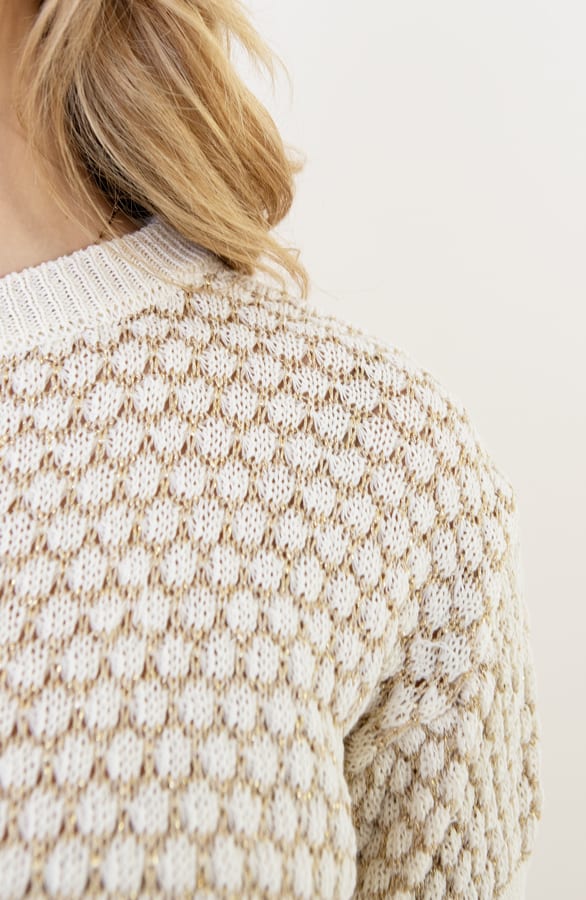 Gebreide Top Lurex Ecru – shoparchief, foto 7