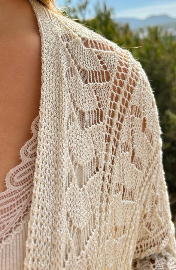 Gehaakt Vest Dames Soft Beige – vesten, foto 7