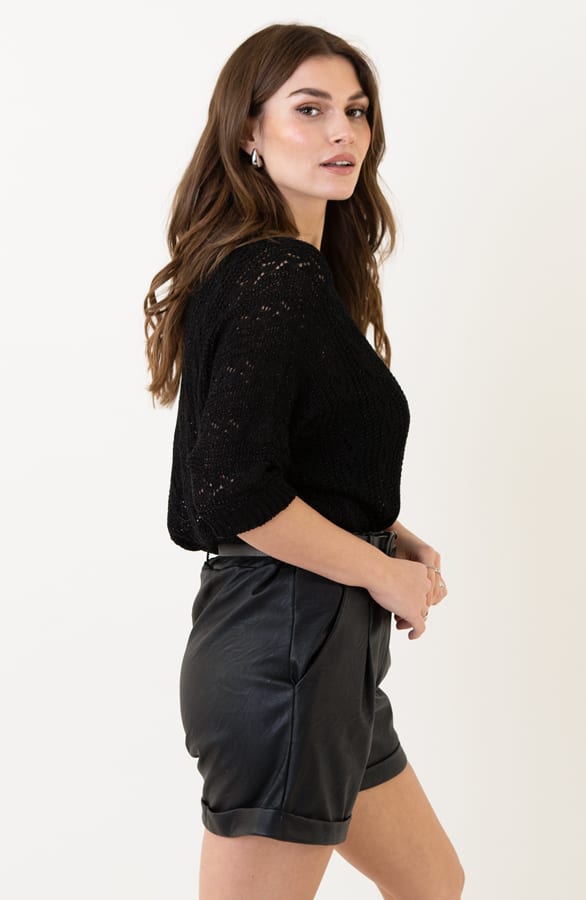Gehaakte Lurex Trui Dames Zwart – shoparchief, foto 9