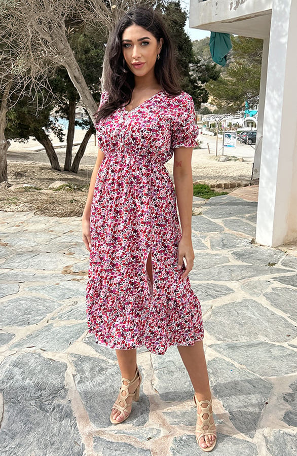 Gigi Floral Midi Jurk – shoparchief, foto 6