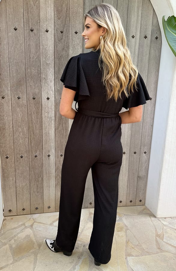 Jumpsuit Dames Smocked Black – jumpsuits en playsuits, foto 3