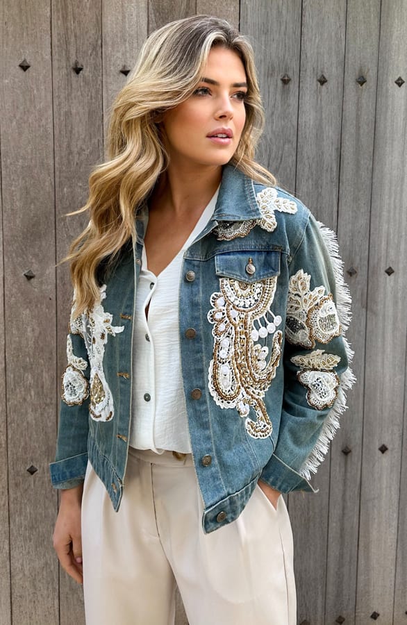 Luxury Embroidery Denim Jacket – shoparchief, foto 12