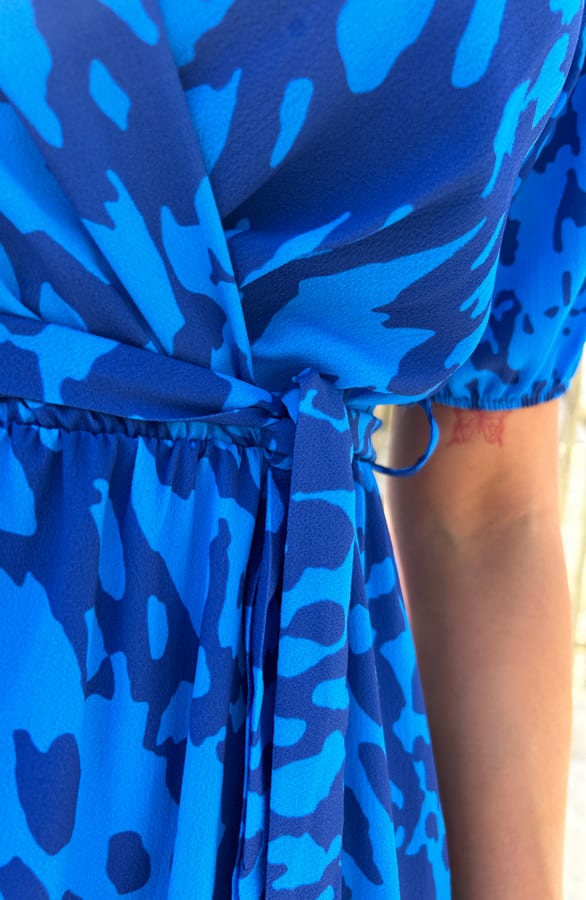 Midi Split Jurk Kobalt – shoparchief, foto 5